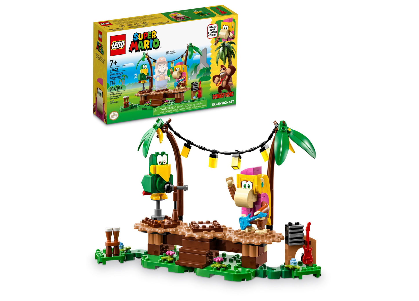 LEGO® Super Mario 71421nDixie Kong's Jungle Jam Expansion Toy Building Set with Dixie Kong & Squawks Minifigures