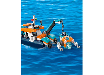 LEGO® City 60377 Exploration Explorer Diving Boat & Minifigure Toy Building Set