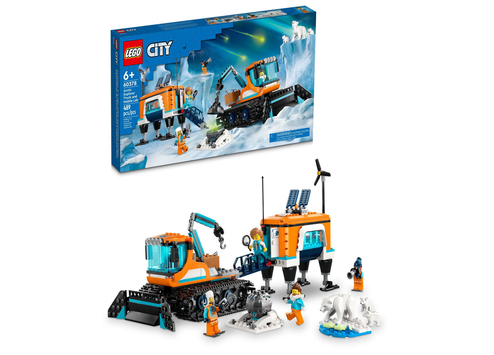 LEGO® City 60378 Exploration Arctic Explorer Truck & Mobile Lab Toy Vehicle Building Set