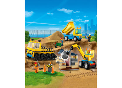 LEGO® City 60391 Great Vehicles Construction Trucks & Wrecking Ball Crane Toy Vehicle Building Set