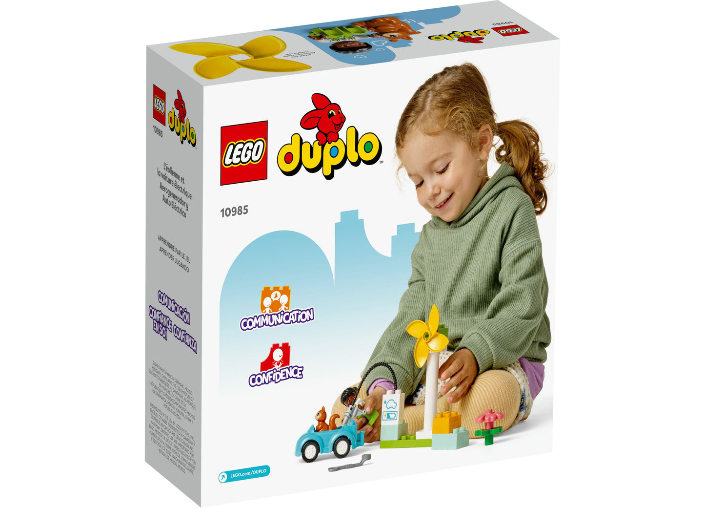 LEGO DUPLO Town 10985 Wind Turbine & Electric Car Building Set for Preschoolers