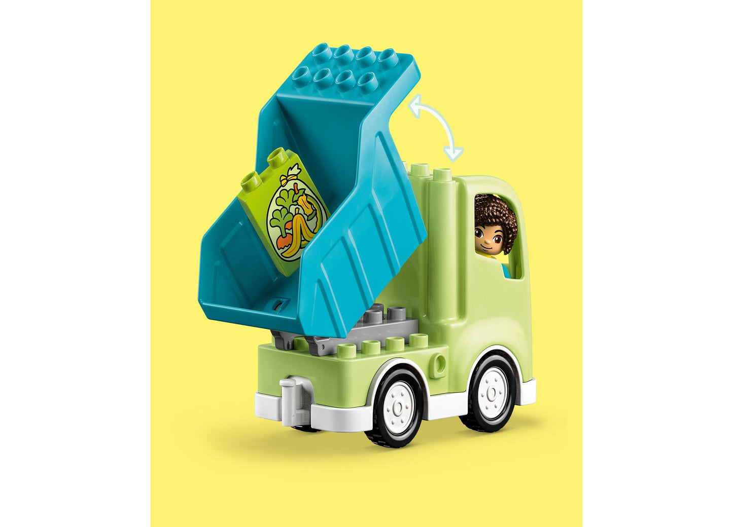 LEGO DUPLO Town 15-Piece Recycling Truck Toy STEM Building Set for Toddlers