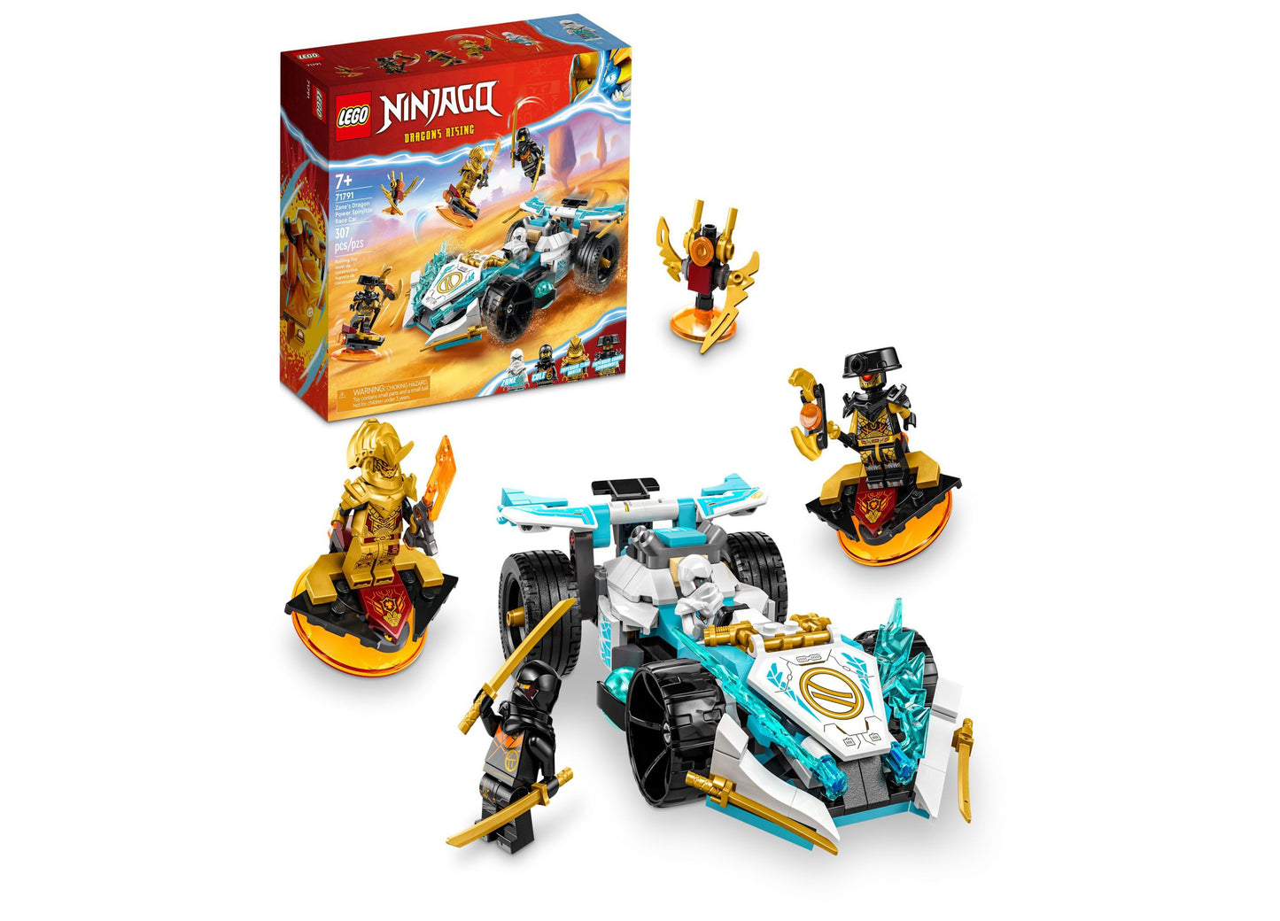 LEGO® Ninjago 71791 Zane’s Dragon Power Spinjitzu Race Car Toy Building Set