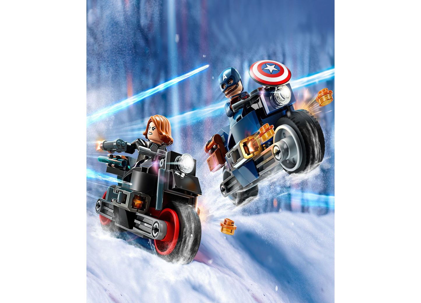 LEGO® Super Heroes Marvel 76260 Black Widow & Captain America Motorcycles Toy Building Set