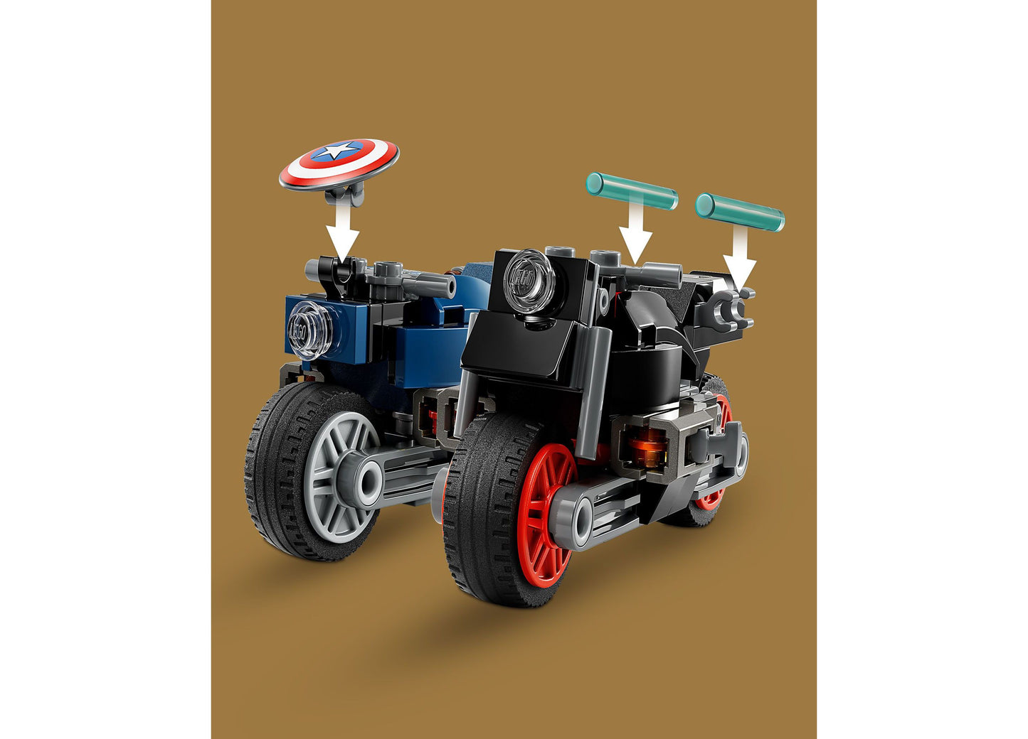 LEGO® Super Heroes Marvel 76260 Black Widow & Captain America Motorcycles Toy Building Set