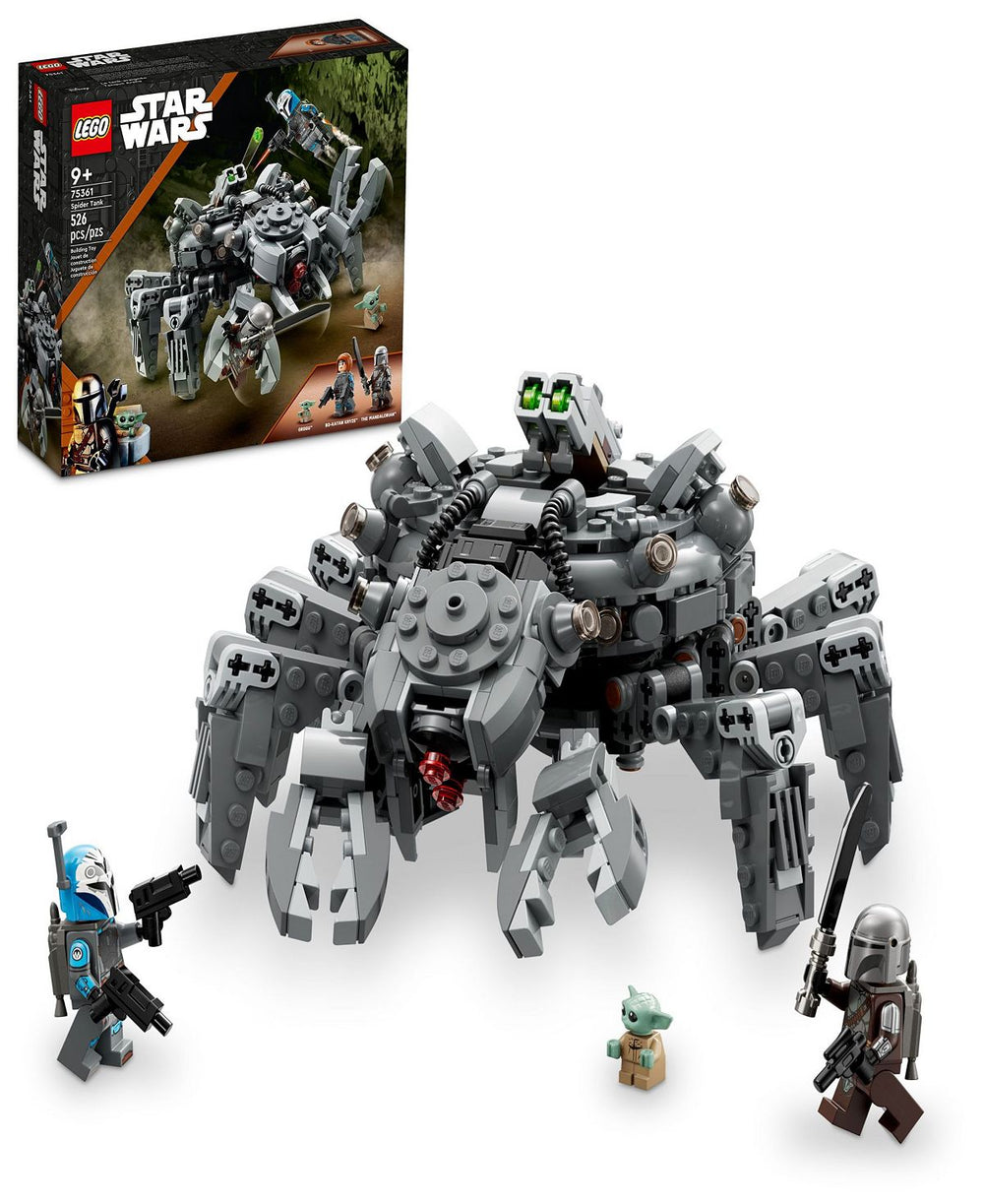 LEGO® Star Wars 75361 Spider Tank Toy Building Set with Mandalorian, Bo-Katan Kryze, and Grogu Minifigures