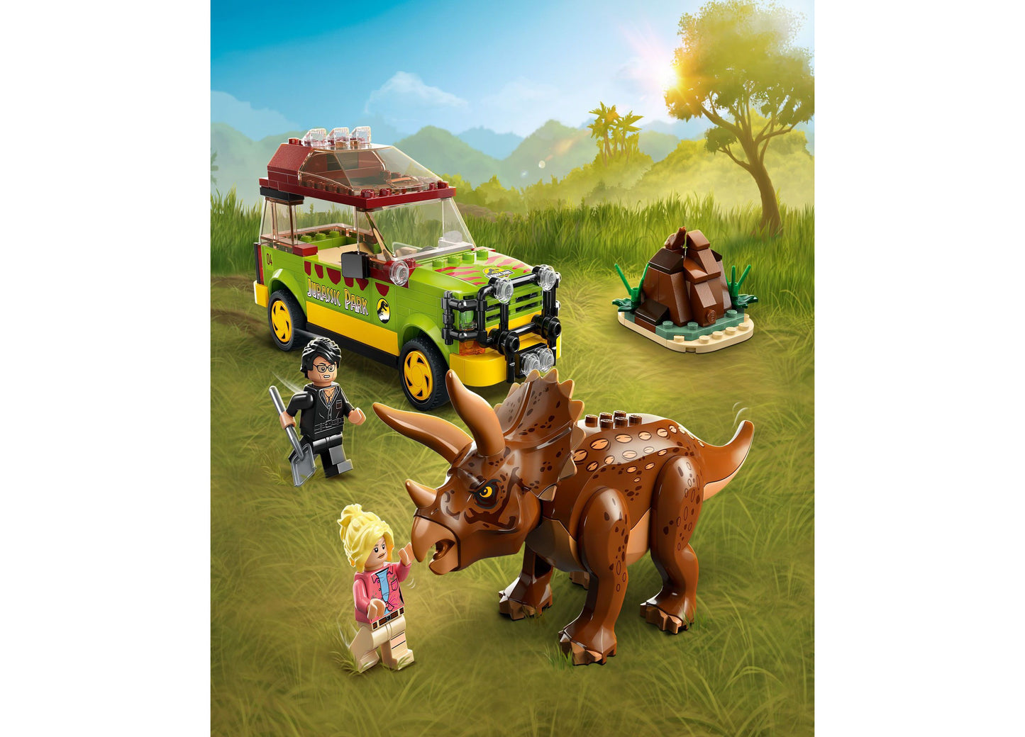 LEGO® Jurassic World 76959 Triceratops Research Toy Building Set with Ian Malcolm and Dr. Ellie Sattler Minifigures