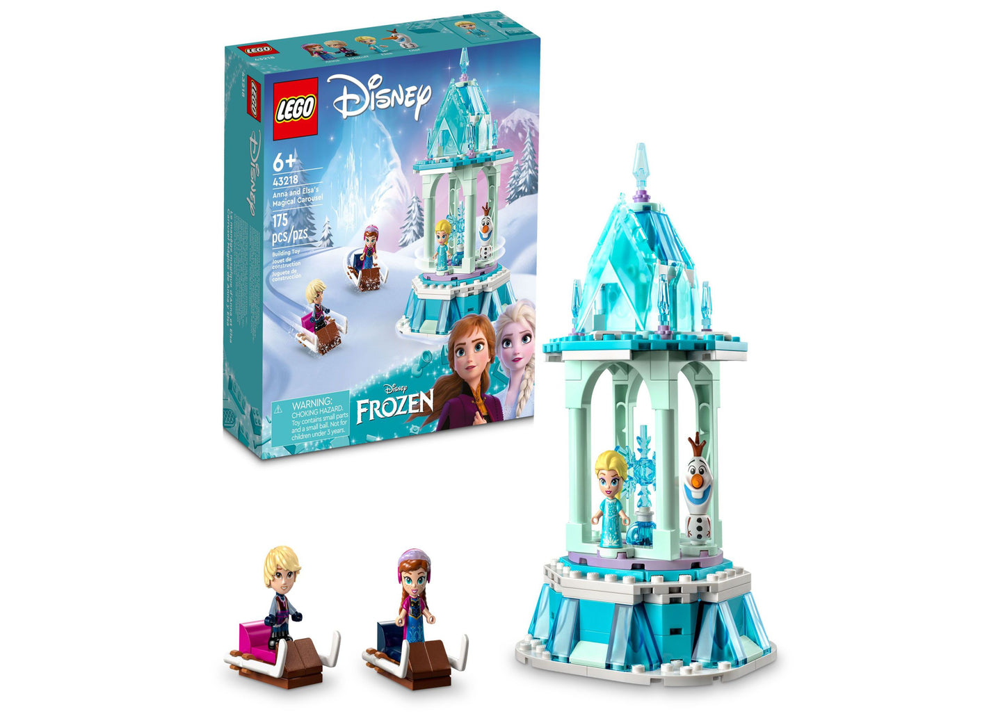 LEGO Disney Frozen 175-Piece Anna and Elsa's Magical Carousel Building Set