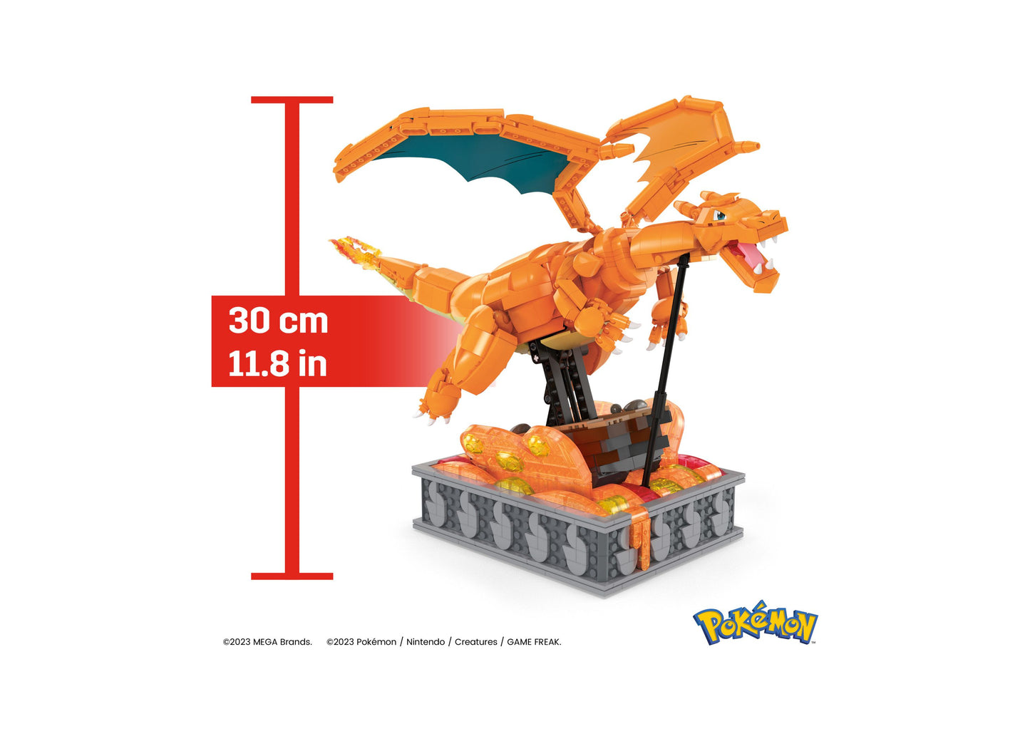 MEGA Pokemon Charizard Motion Tech Building Kit (1663 Pieces) - Collector's Edition