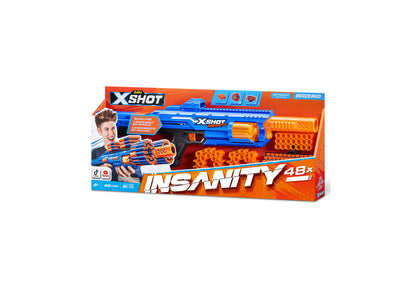 X-Shot Insanity Series 1 Berzerko Blaster with 48 Darts and Rotating Barrel