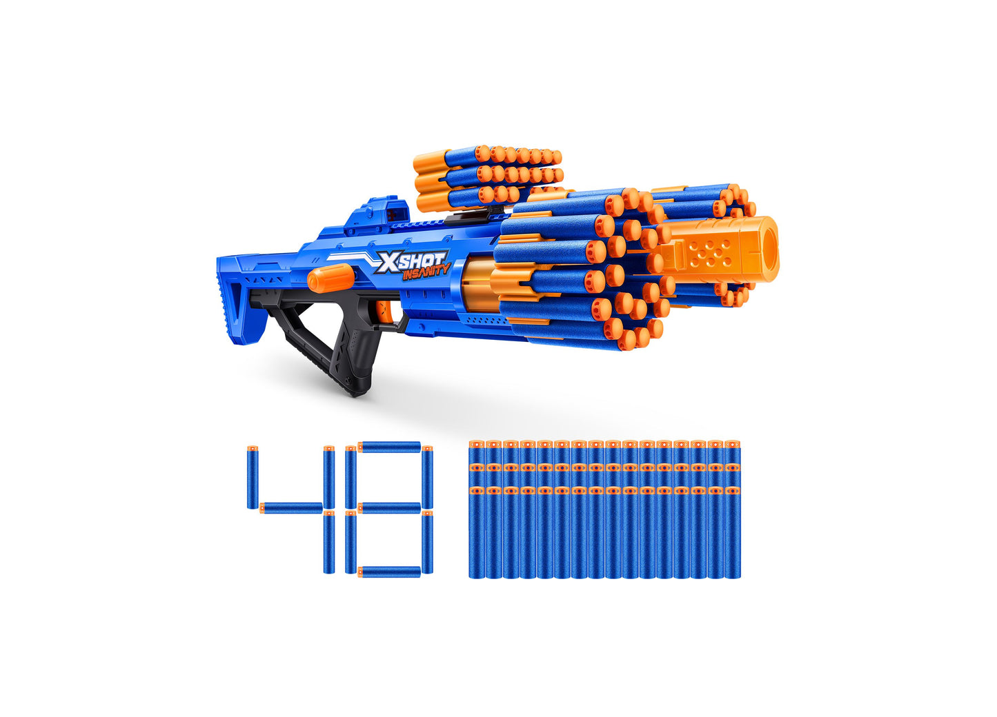 X-Shot Insanity Series 1 Berzerko Blaster with 48 Darts and Rotating Barrel