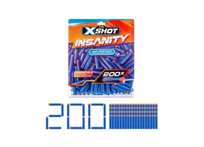 X-Shot Zuru Insanity 200-Pack High-Performance Dart Refills