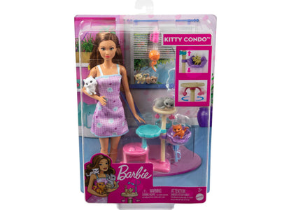 Barbie Kitty Condo Playset with Doll, Pets, and Accessories