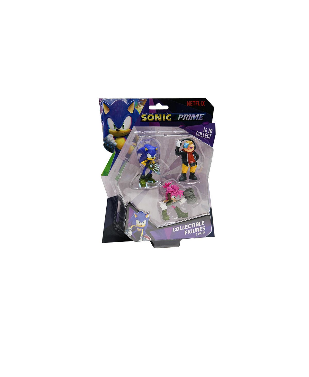 Sonic Prime 2.5" Collectible Action Figures 3-Pack Blister Set