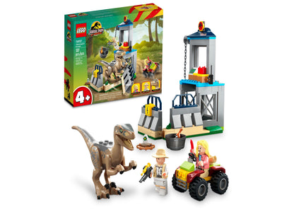 LEGO® Jurassic World 76957 Velociraptor Escape Toy Building Set with Dr. Ellie Sattler and Robert Muldoon Minifigures