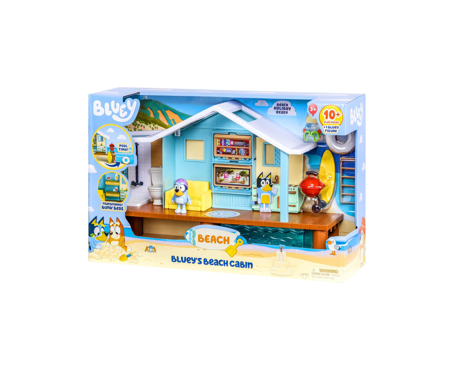 Bluey's Beach Cabin Playset - Interactive Adventure Set