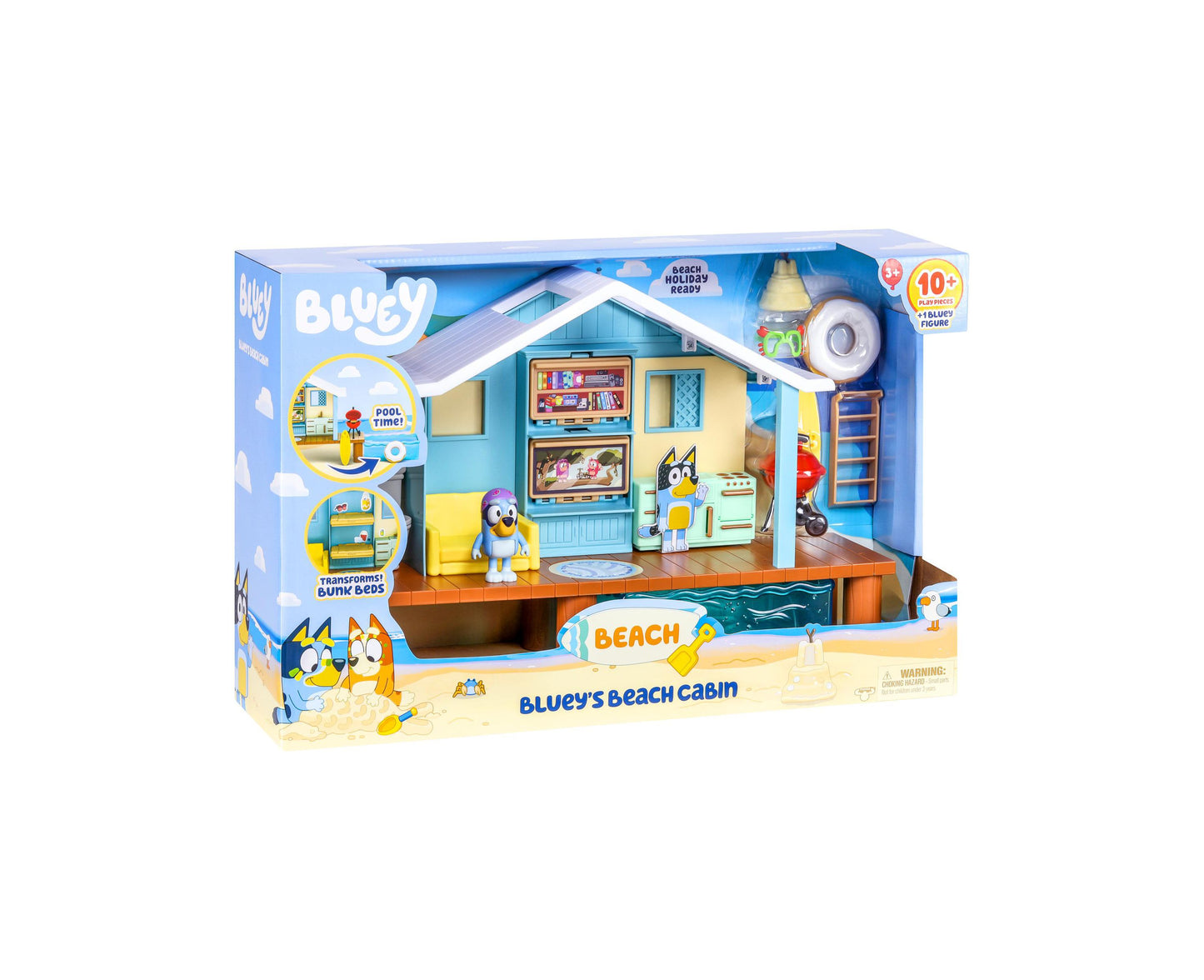 Bluey's Beach Cabin Playset - Interactive Adventure Set