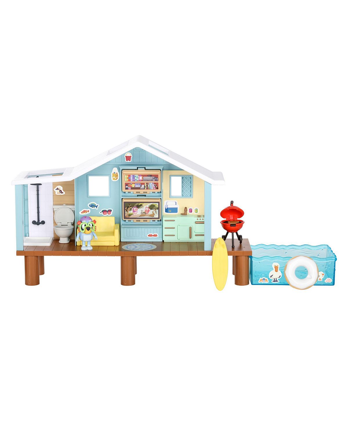 Bluey's Beach Cabin Playset - Interactive Adventure Set