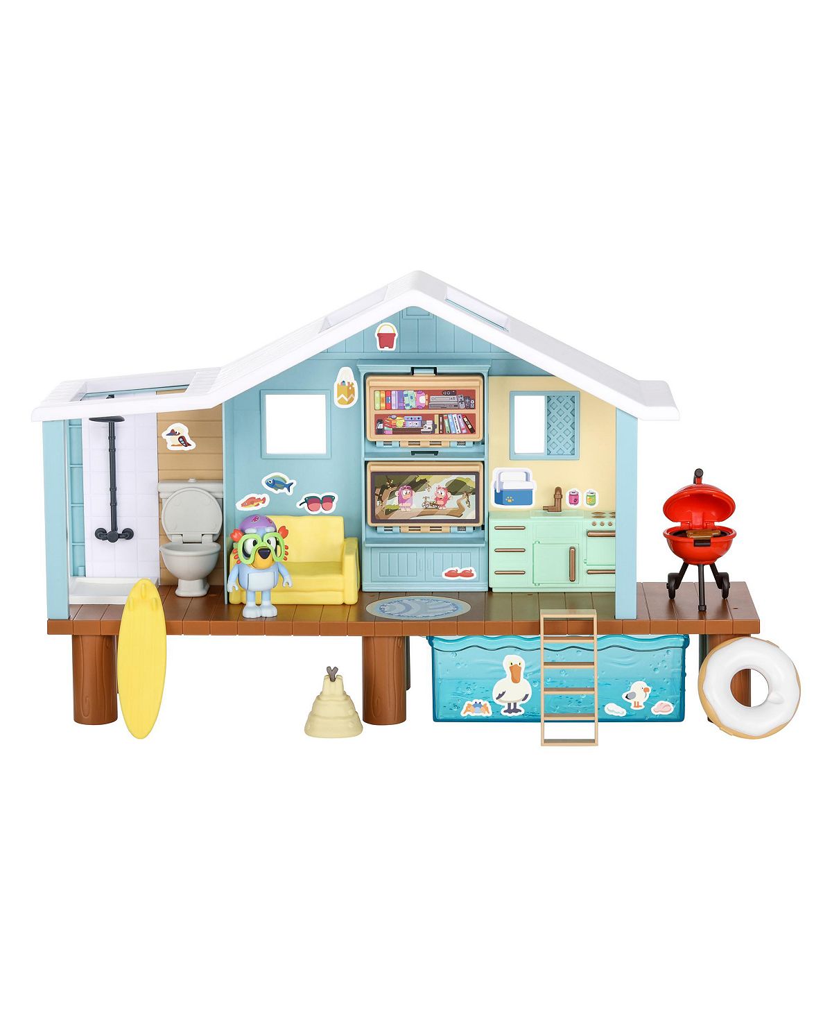 Bluey's Beach Cabin Playset - Interactive Adventure Set