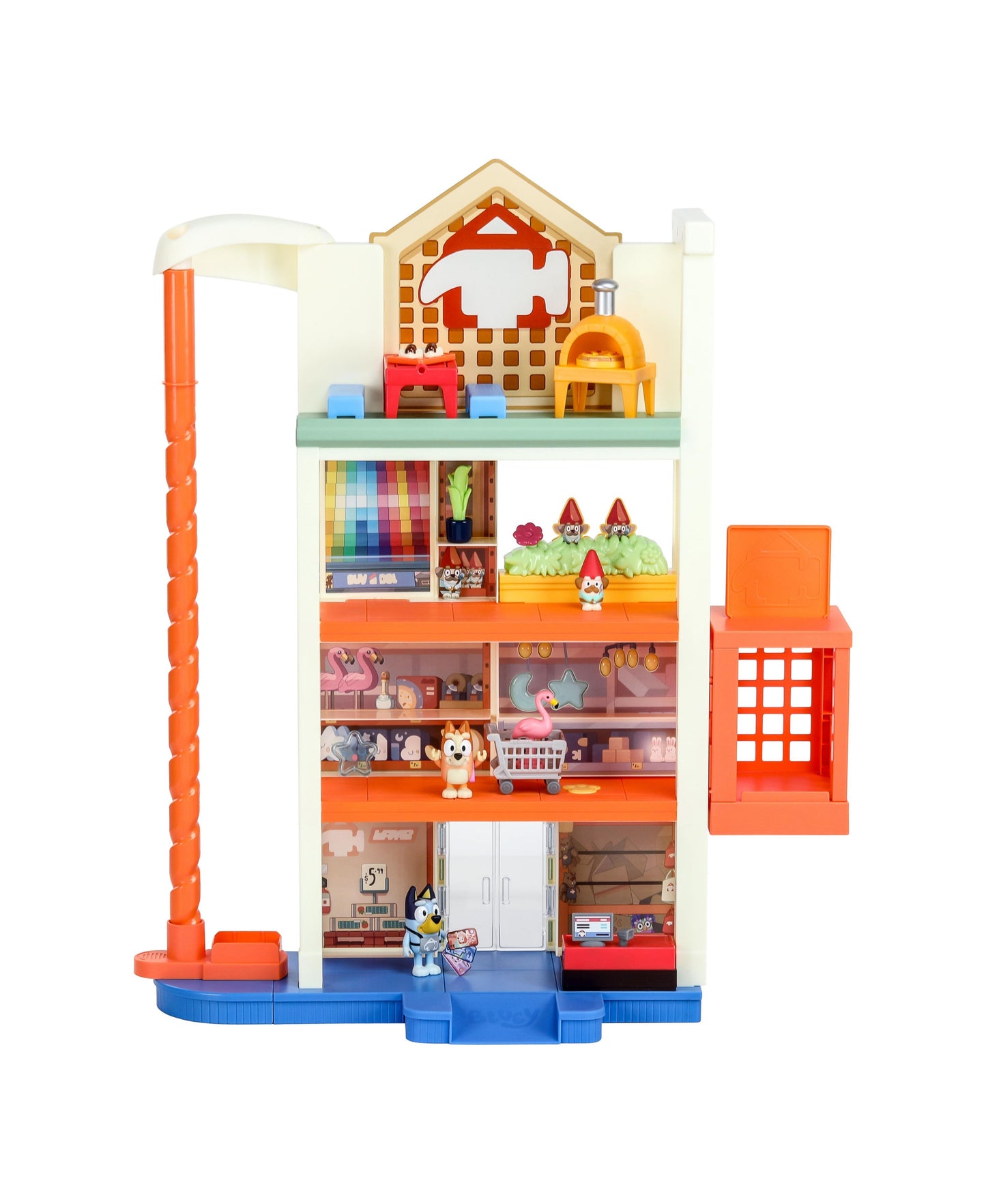 Bluey Hammerbarn Shopping Center Play Set - Interactive Toy