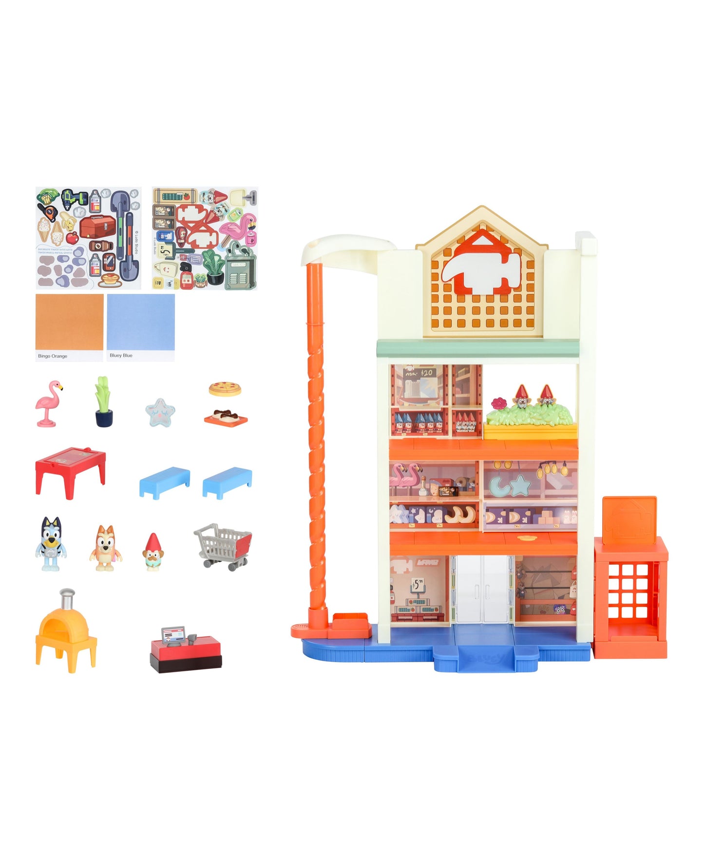 Bluey Hammerbarn Shopping Center Play Set - Interactive Toy