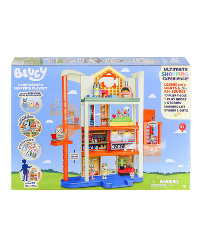 Bluey Hammerbarn Shopping Center Play Set - Interactive Toy