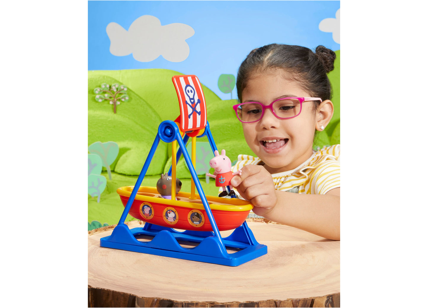 Peppa Pig Pirate Ship Ride Playset with Swinging Action