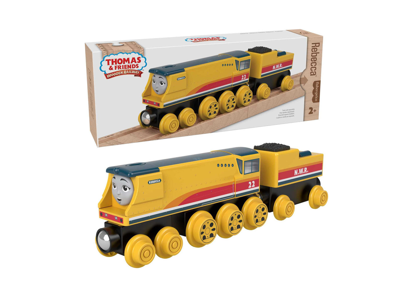 Fisher-Price Thomas & Friends Wooden Railway - Rebecca Engine with Coal-Car