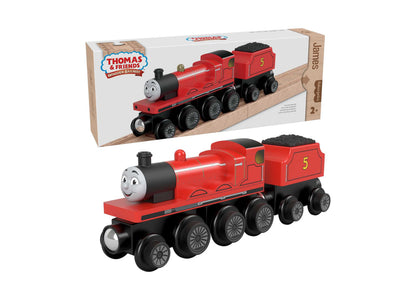 Fisher-Price Thomas & Friends Wooden Railway - James Engine with Coal-Car