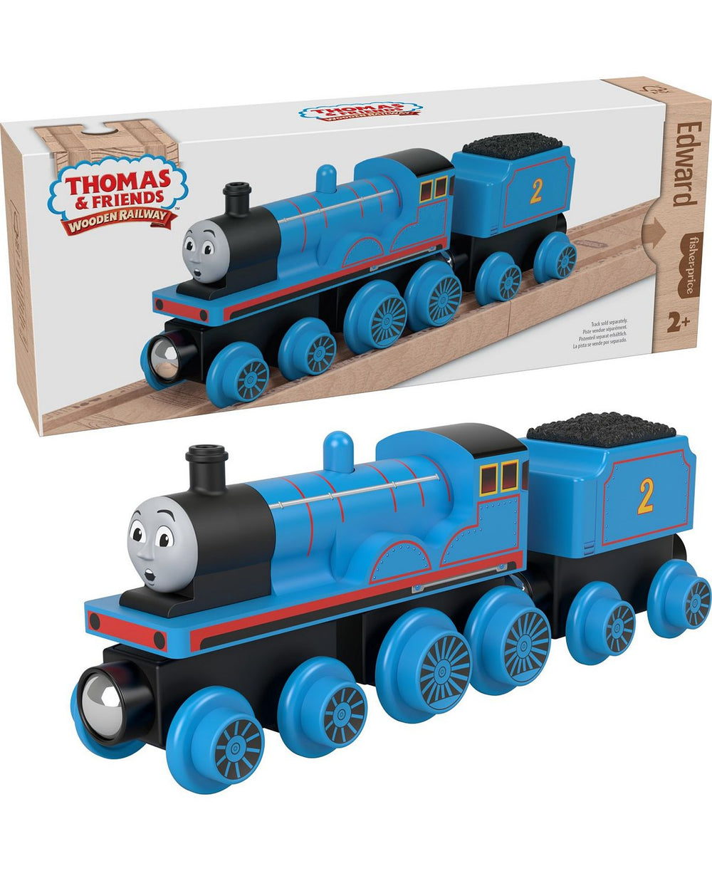 Fisher-Price Thomas & Friends Wooden Railway Edward Engine with Coal-Car