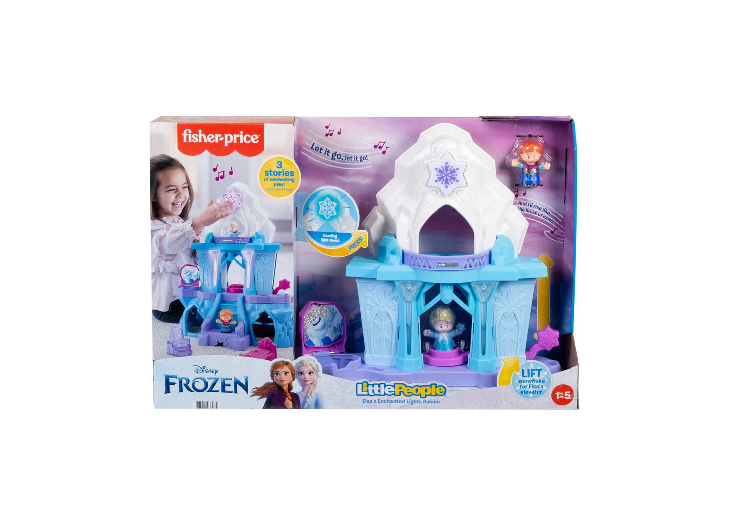 Fisher-Price Disney Frozen Little People Elsa‚Äôs Enchanted Lights Palace Playset