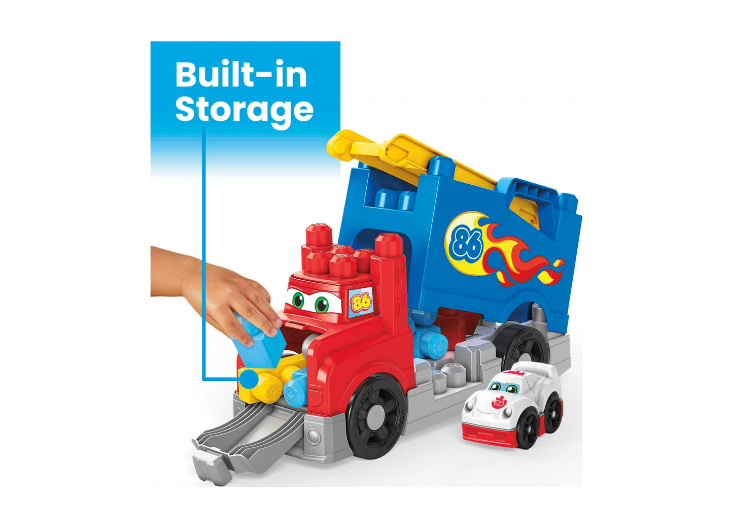 Mega Bloks Build & Race Rig with Sound Effects and Storage