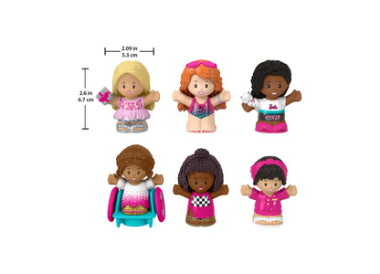 Fisher Price Barbie Little People Figure Set - 6 Themed Dolls