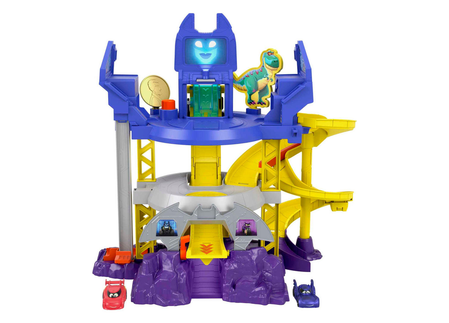 Fisher-Price DC BatWheels Batcave Race Track Playset with Lights and Sounds