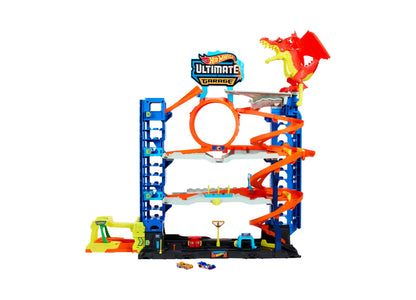 Hot Wheels City Ultimate Garage Playset with 2 Die-Cast Cars, Toy Storage For 50 Plus Cars