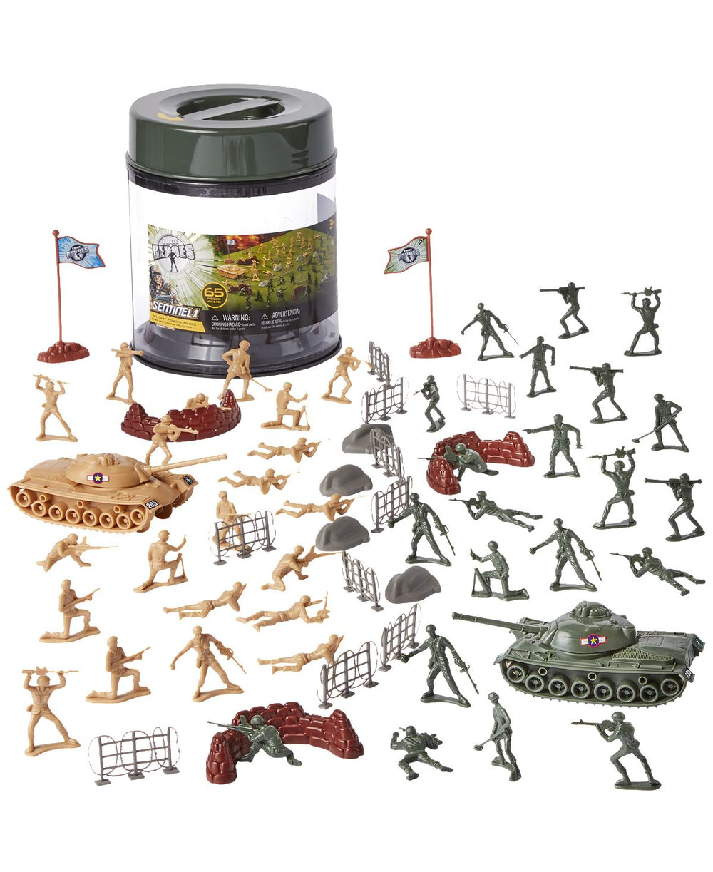 True Heroes 65-Piece Military Forces Playset - Assorted Colors