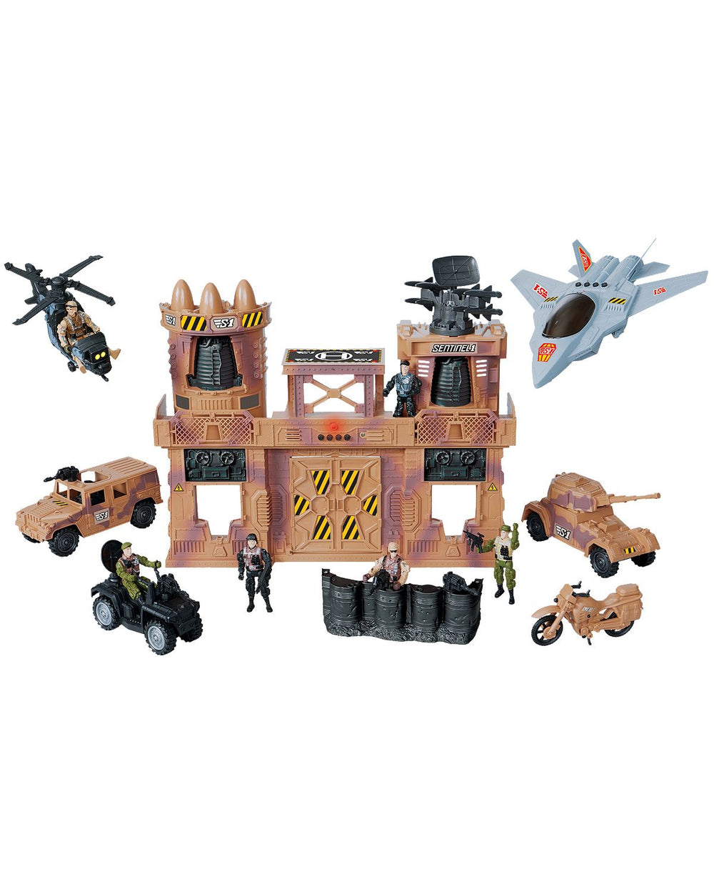True Heroes Deluxe Military-Inspired Base Playset with Vehicles and Figures