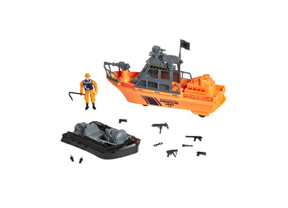 True Heroes Tactical Rescue Boat Playset with Action Figure and Accessories