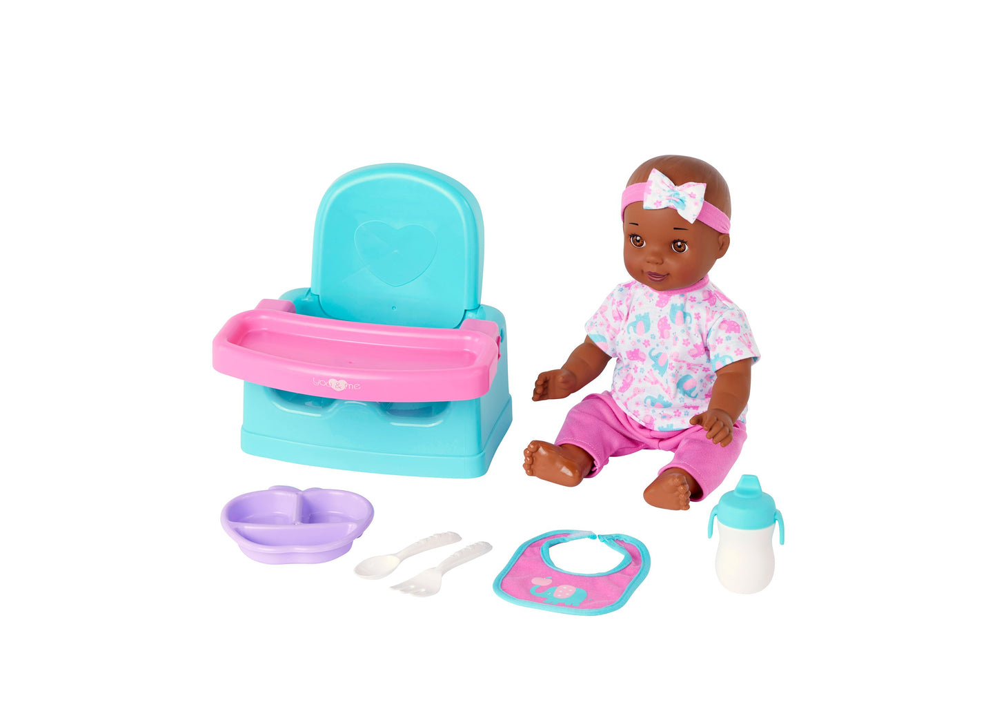 You & Me 14-inch Hungry Baby Doll with Feeding Accessories