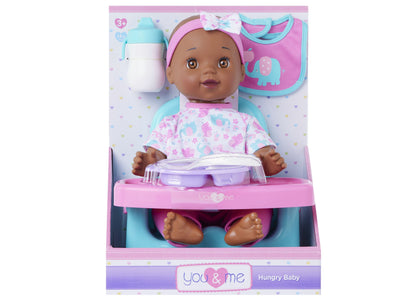 You & Me 14-inch Hungry Baby Doll with Feeding Accessories