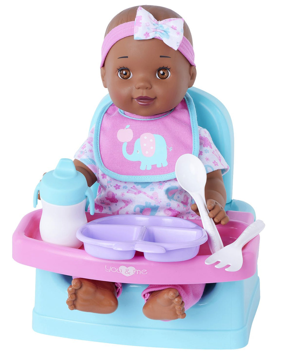 You & Me 14-inch Hungry Baby Doll with Feeding Accessories