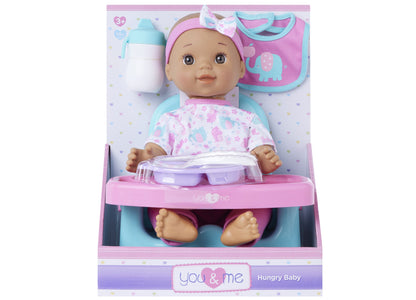 You & Me 14-inch Hungry Baby Doll with Feeding Accessories