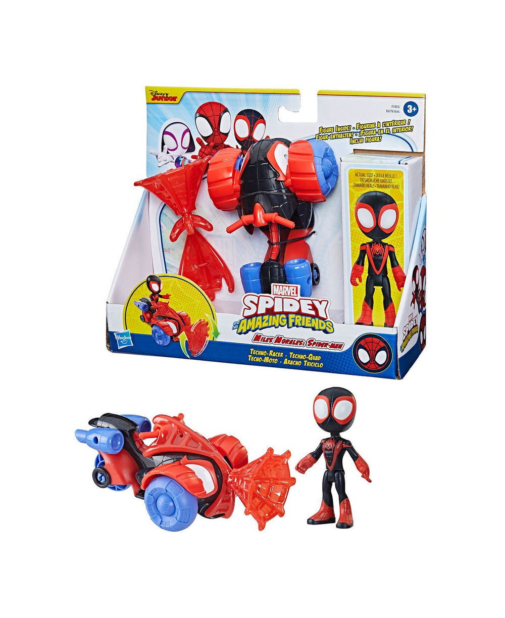 Marvel Spidey and His Amazing Friends Miles Morales Spider-Man Techno Racer Set