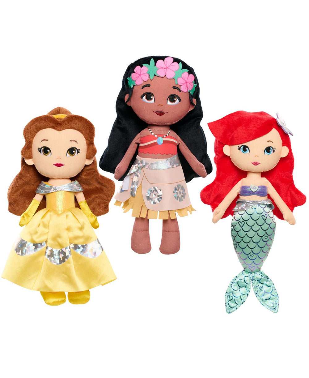 Disney100 Princess So Sweet Plush Set - Belle, Moana, Ariel