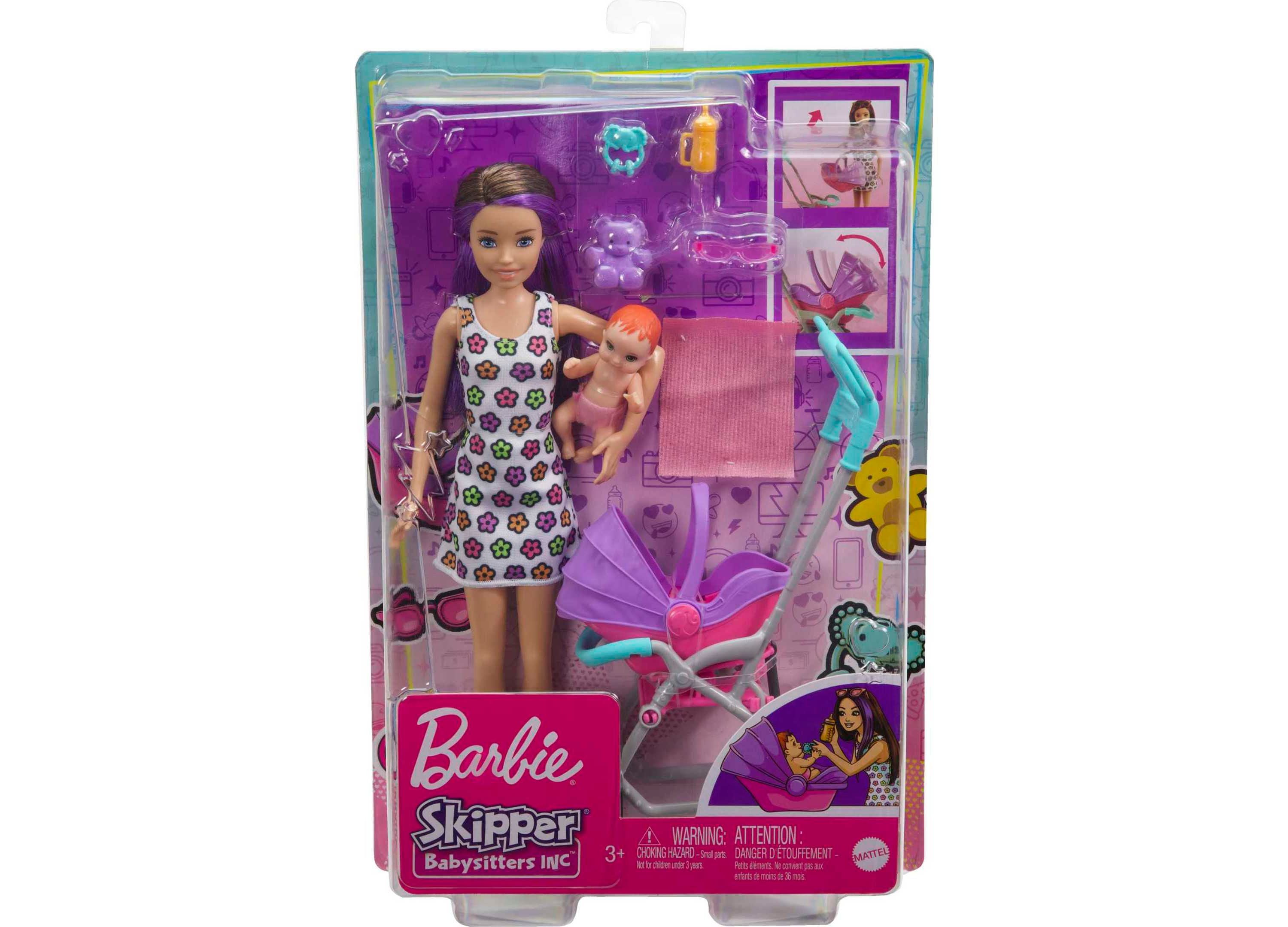 Barbie and stroller best sale