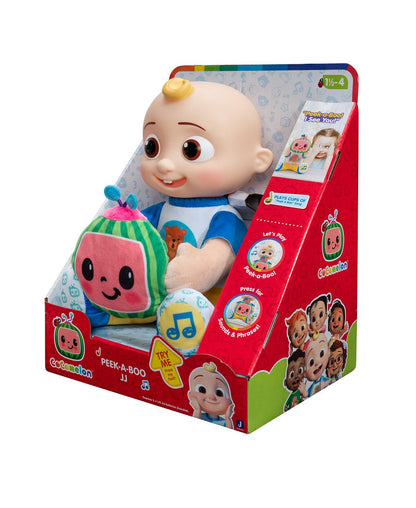CoComelon Peek-A-Boo JJ Interactive Plush Doll with Sounds and Phrases