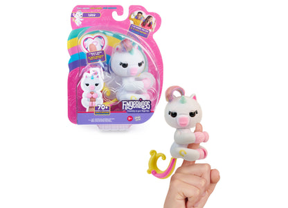 Fingerlings Interactive Baby Unicorn Lulu, 70+ Sounds & Reactions, Light-Up Heart