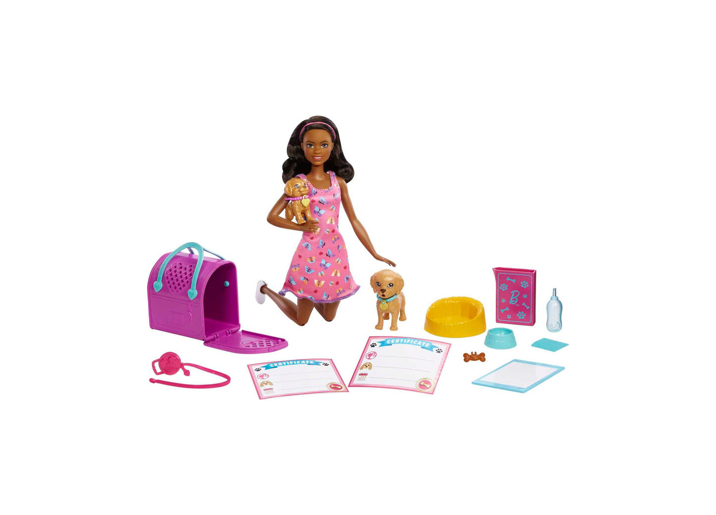 Barbie Pup Adoption Playset with Color-Change Puppies and Accessories