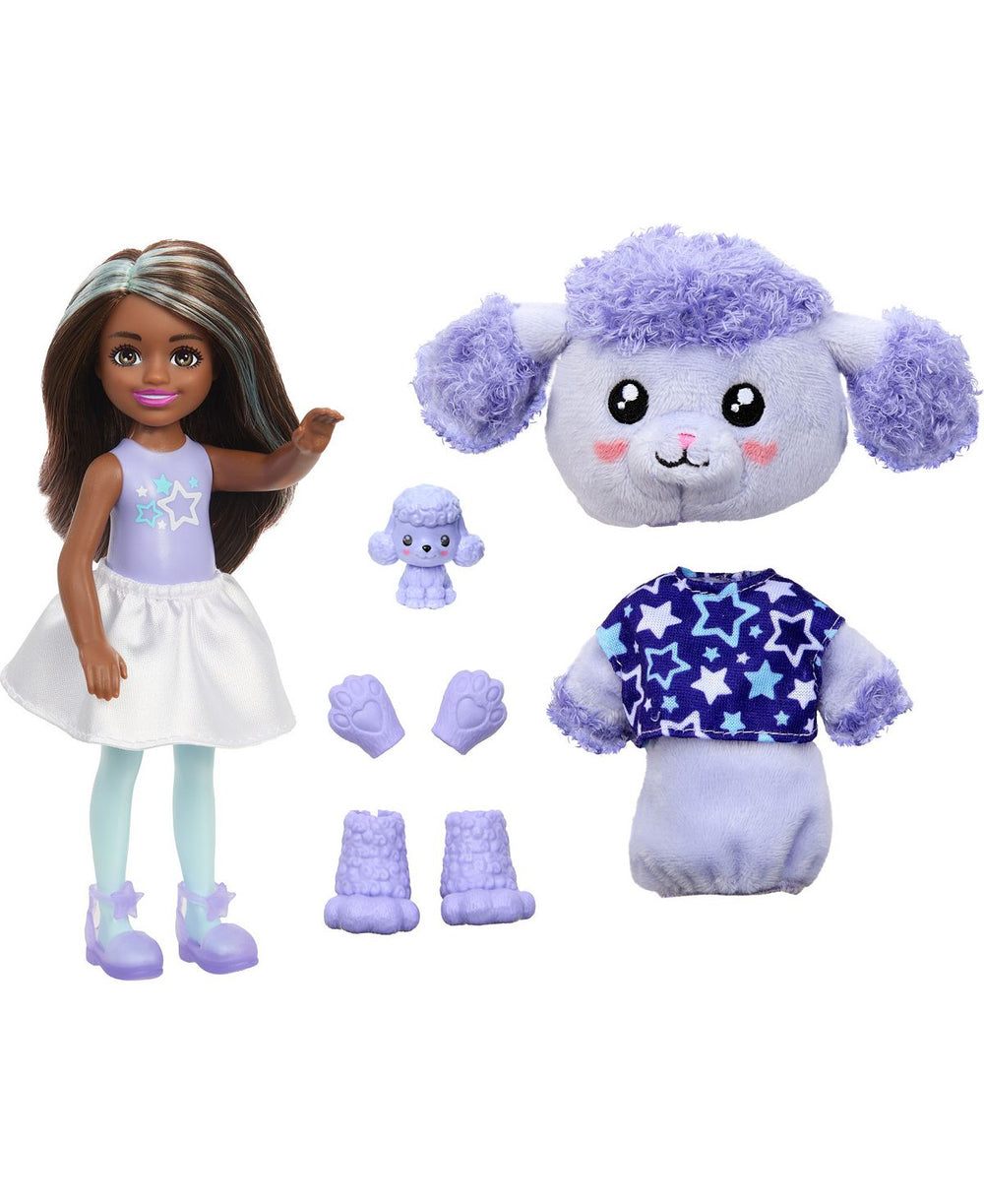 Barbie Cutie Reveal Chelsea Doll with Plush Puppy Costume and Accessories