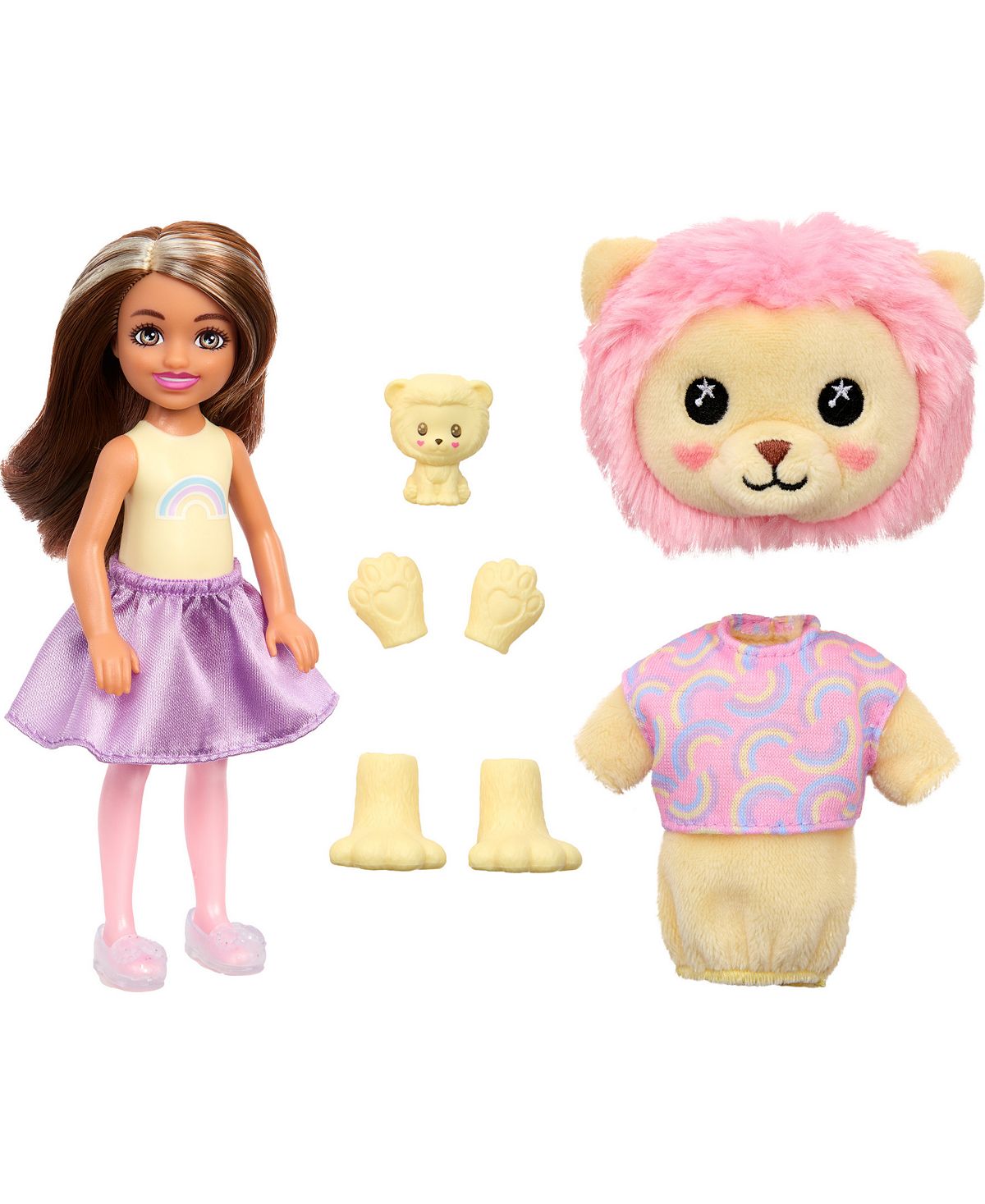 Barbie Cutie Reveal Cozy Cute T-Shirts Series - Chelsea Doll with Lion Cub Costume